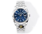 Rolex Datejust 3235 Movement 41mm 904L Steel Blue Face Index Jubilee Band Watch